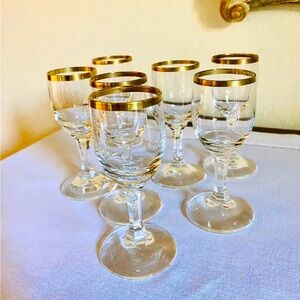 Vintage stemmed glasses.